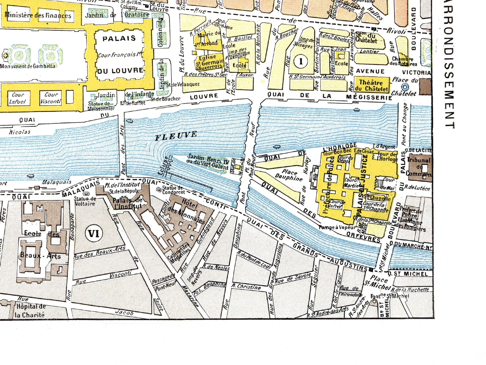 Paris | 1900 | 1. Arrondissement | Vintage Map