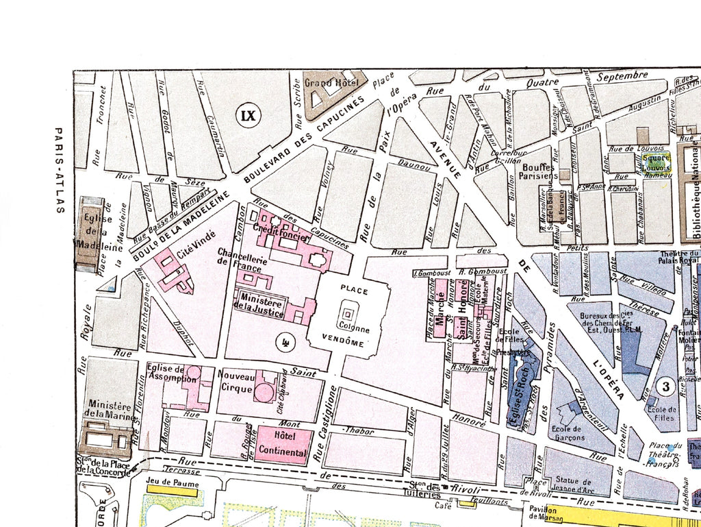 Paris | 1900 | 1. Arrondissement | Vintage Map
