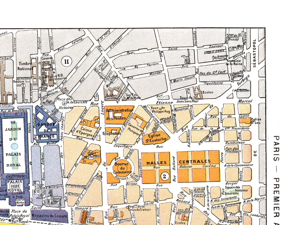 Paris | 1900 | 1. Arrondissement | Vintage Map