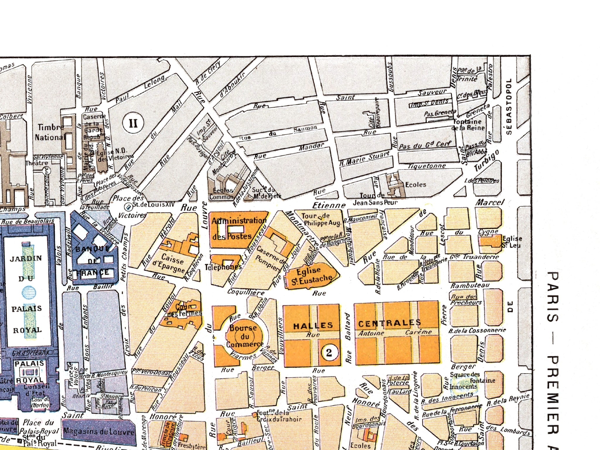Paris | 1900 | 1. Arrondissement | Vintage Map