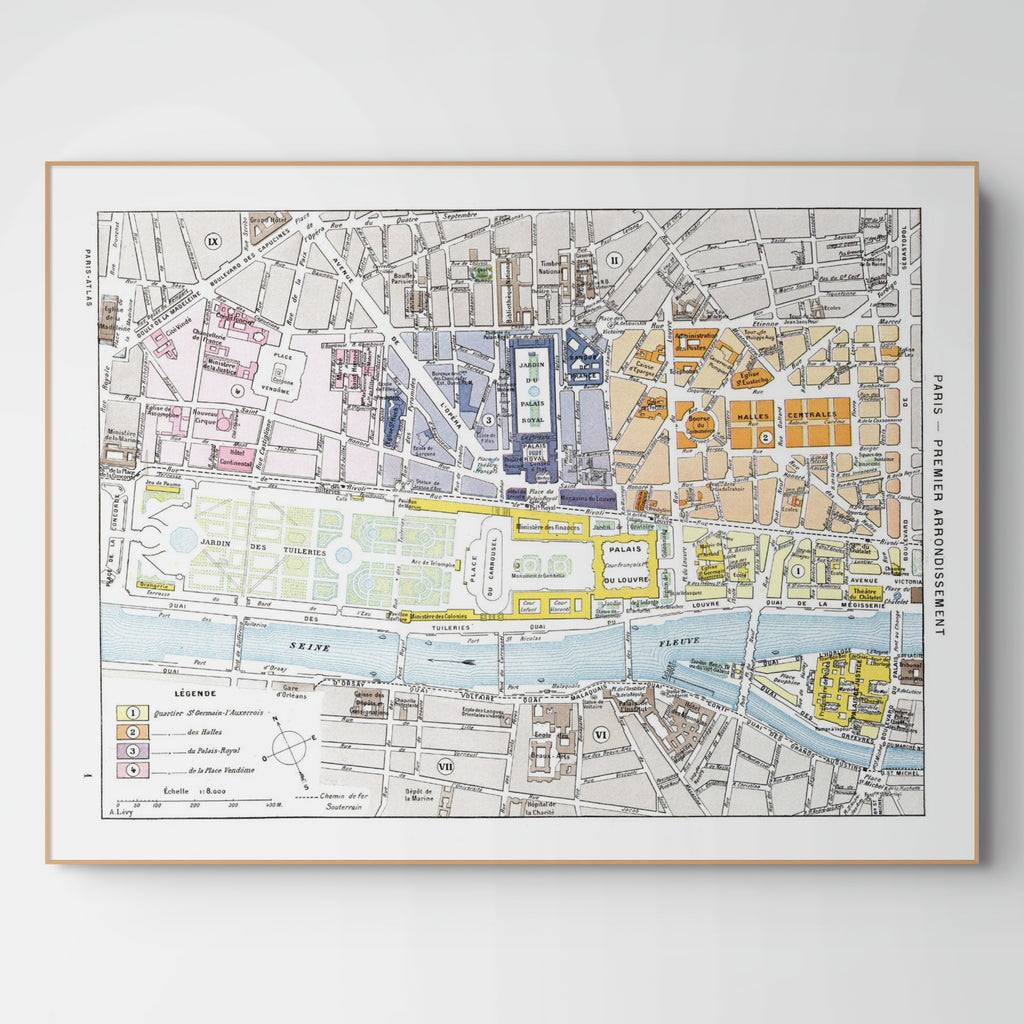 Paris | 1900 | 1. Arrondissement | Vintage Map