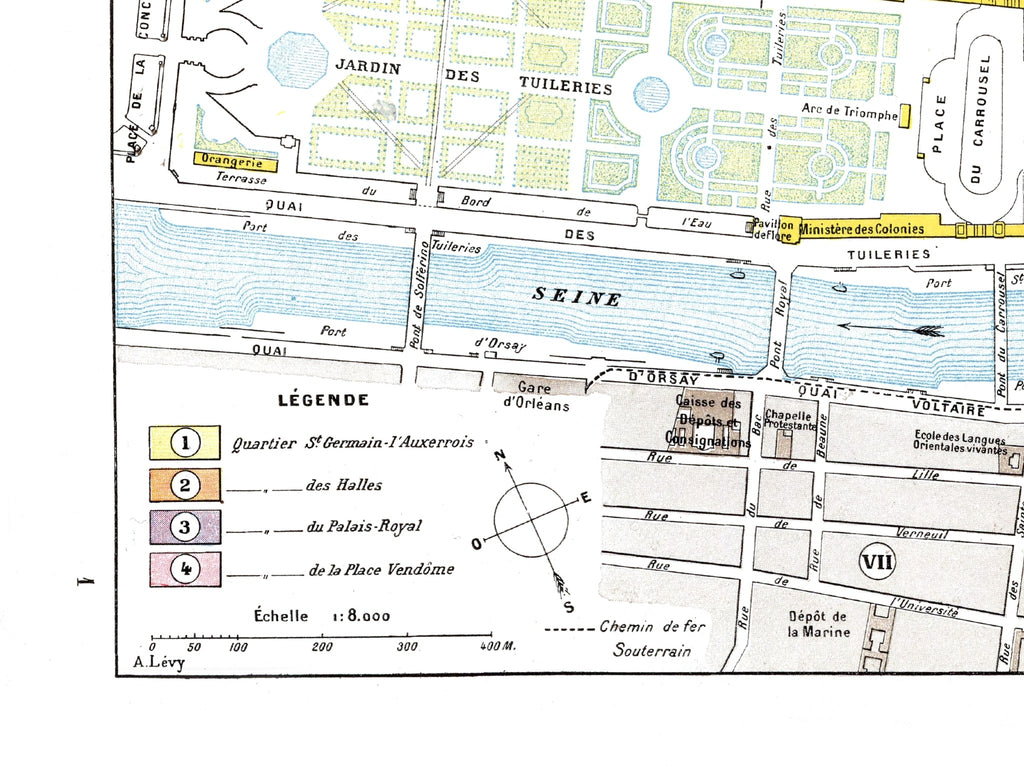 Paris | 1900 | 1. Arrondissement | Vintage Map