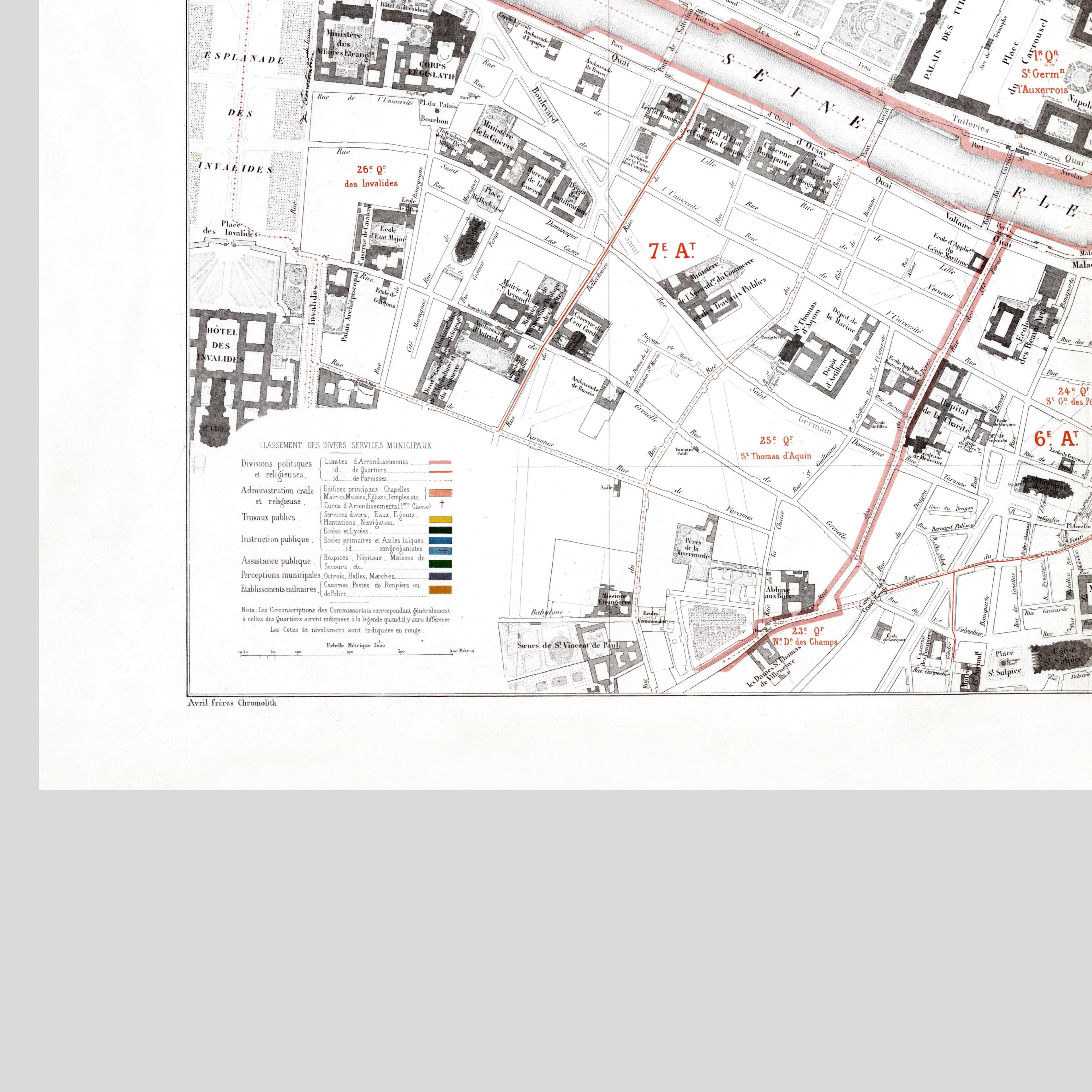 Haussmann | Paris 01 | 1. und 2 Arrondissements | Vintage Map