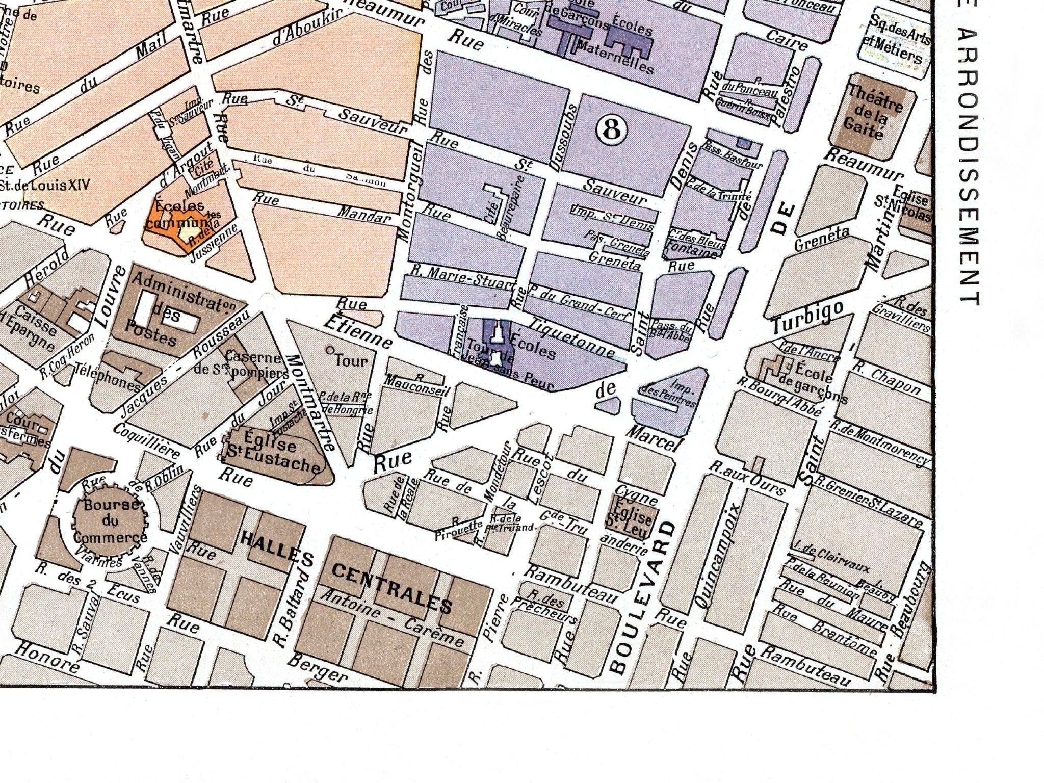Paris | 1900 | 2. Arrondissement | Vintage Map