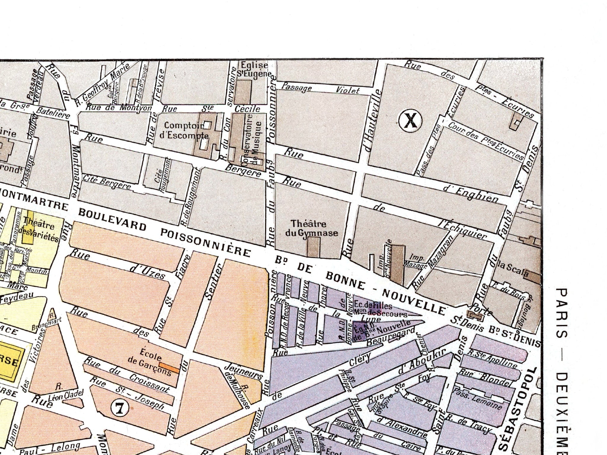 Paris | 1900 | 2. Arrondissement | Vintage Map