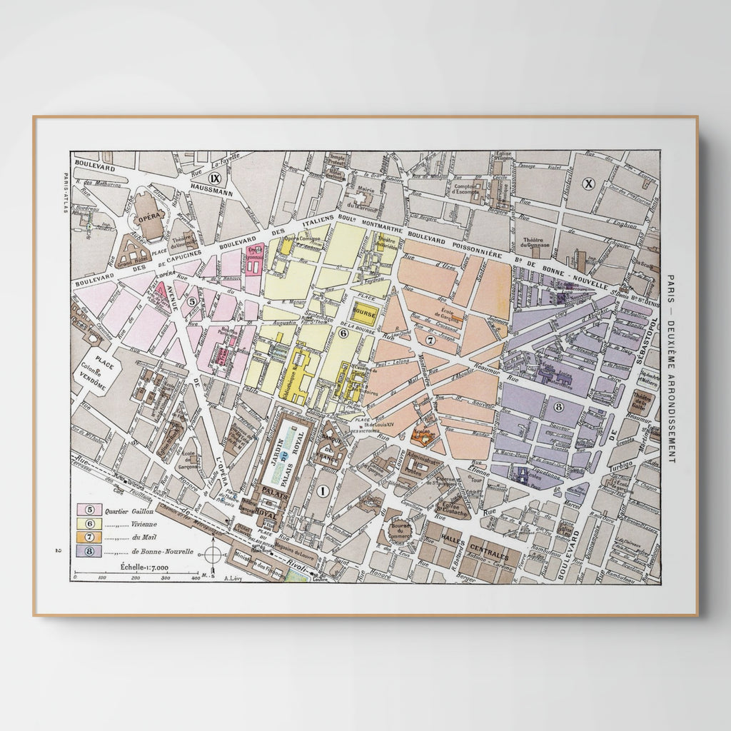 Paris | 1900 | 2. Arrondissement | Vintage Map