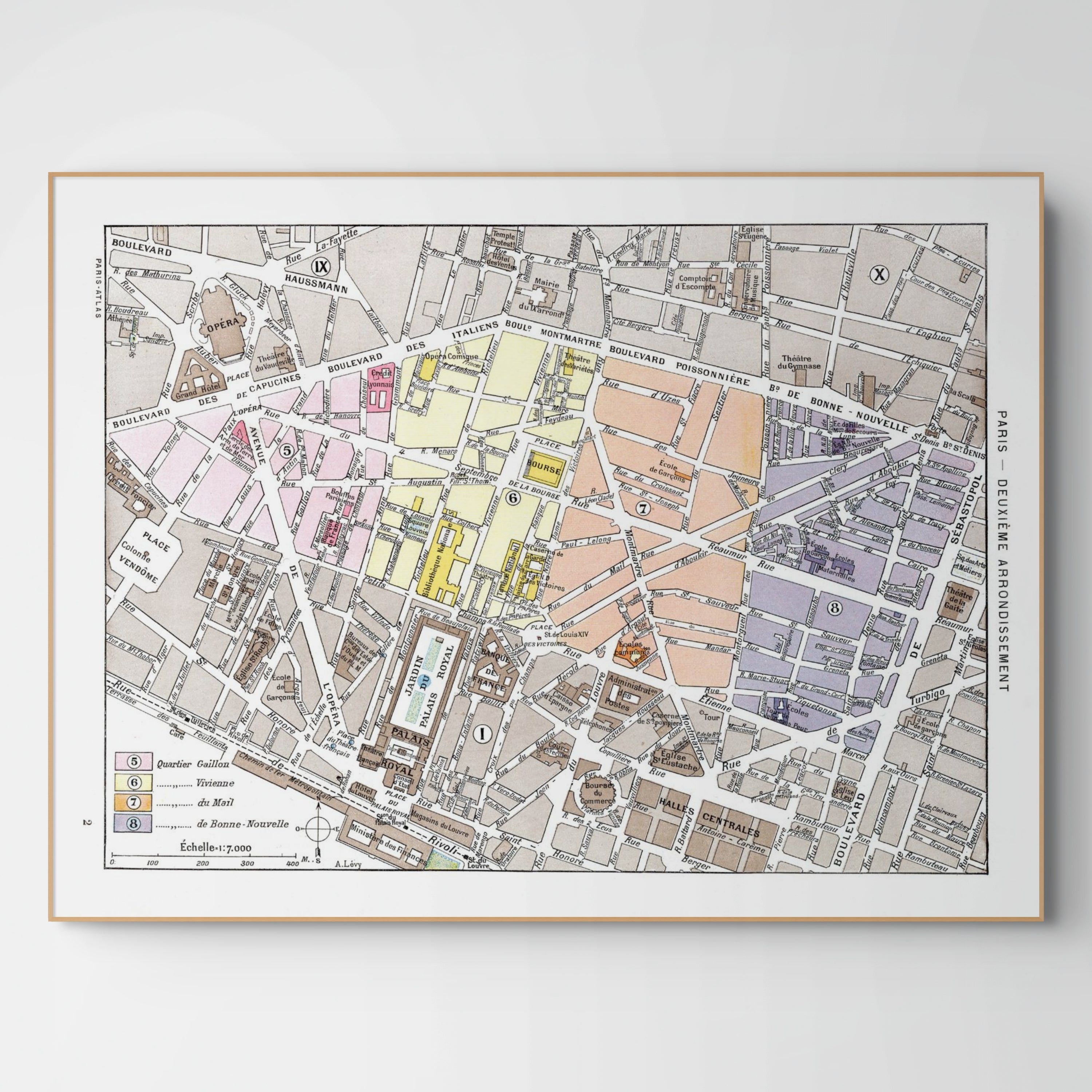 Paris | 1900 | 2. Arrondissement | Vintage Map