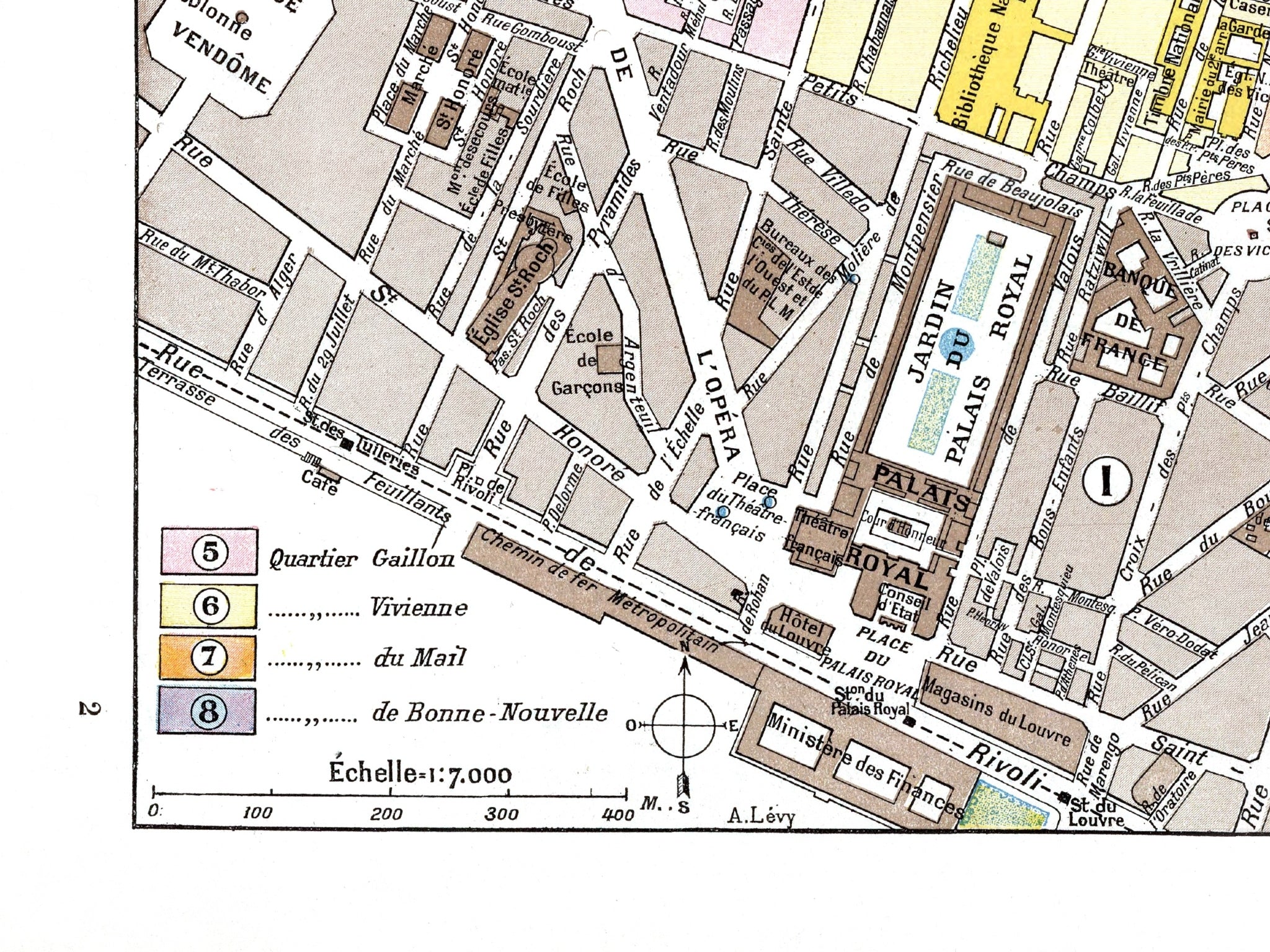 Paris | 1900 | 2. Arrondissement | Vintage Map