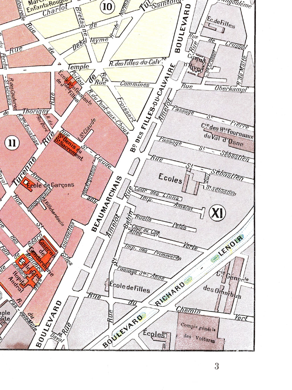 Paris | 1900 | 3. Arrondissement | Vintage Map (Kopie)