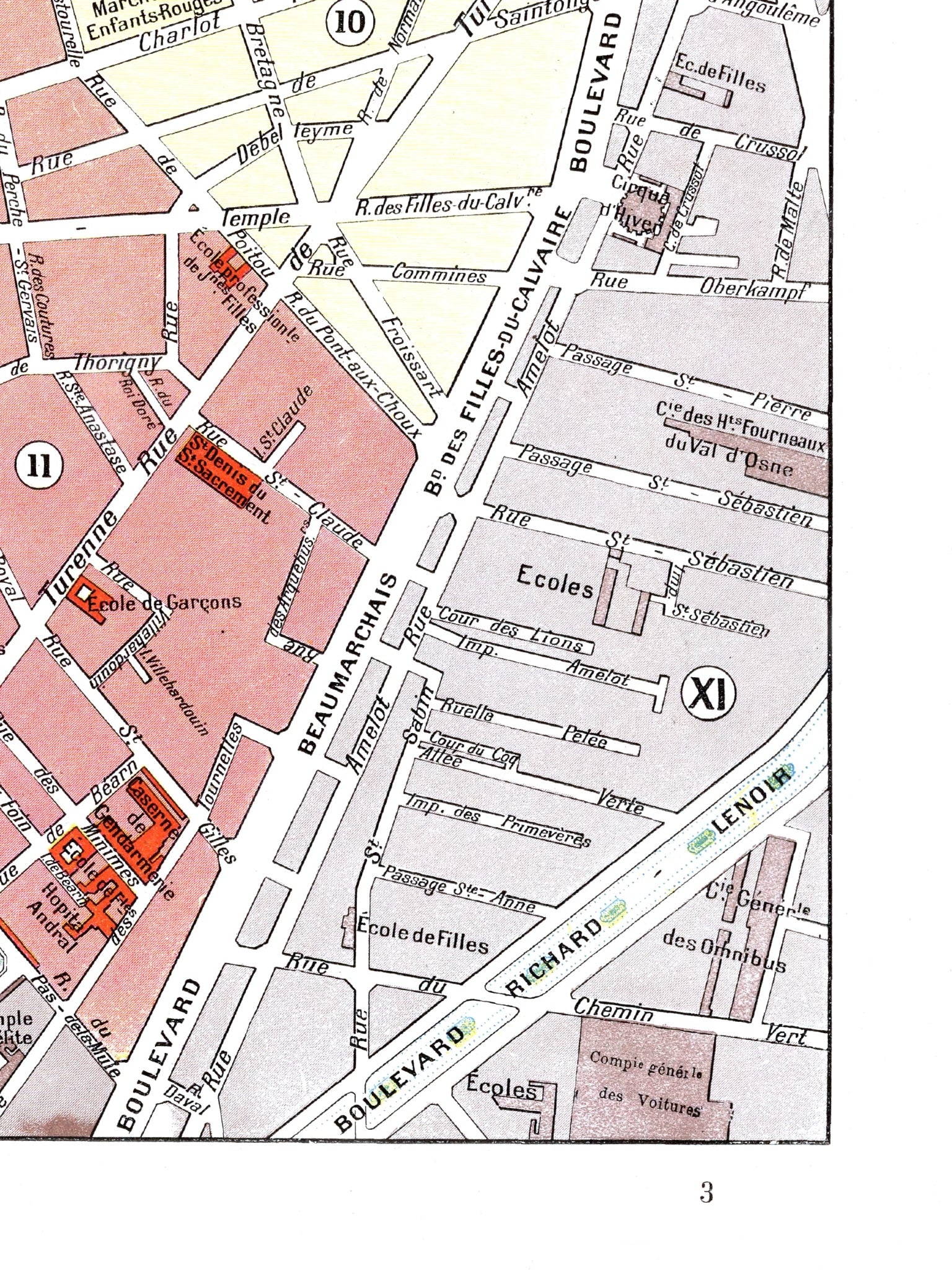 Paris | 1900 | 3. Arrondissement | Vintage Map (Kopie)