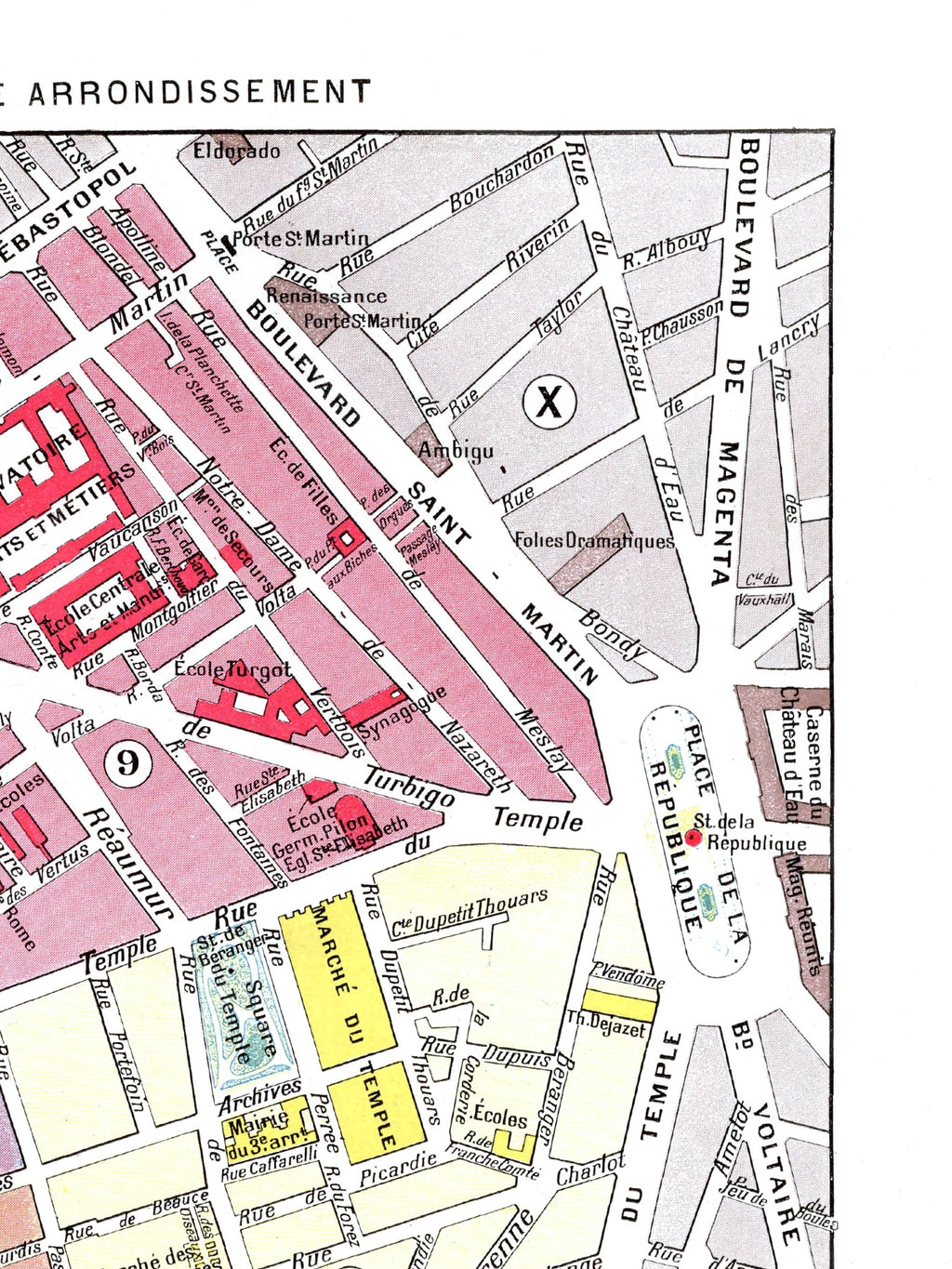 Paris | 1900 | 3. Arrondissement | Vintage Map (Kopie)