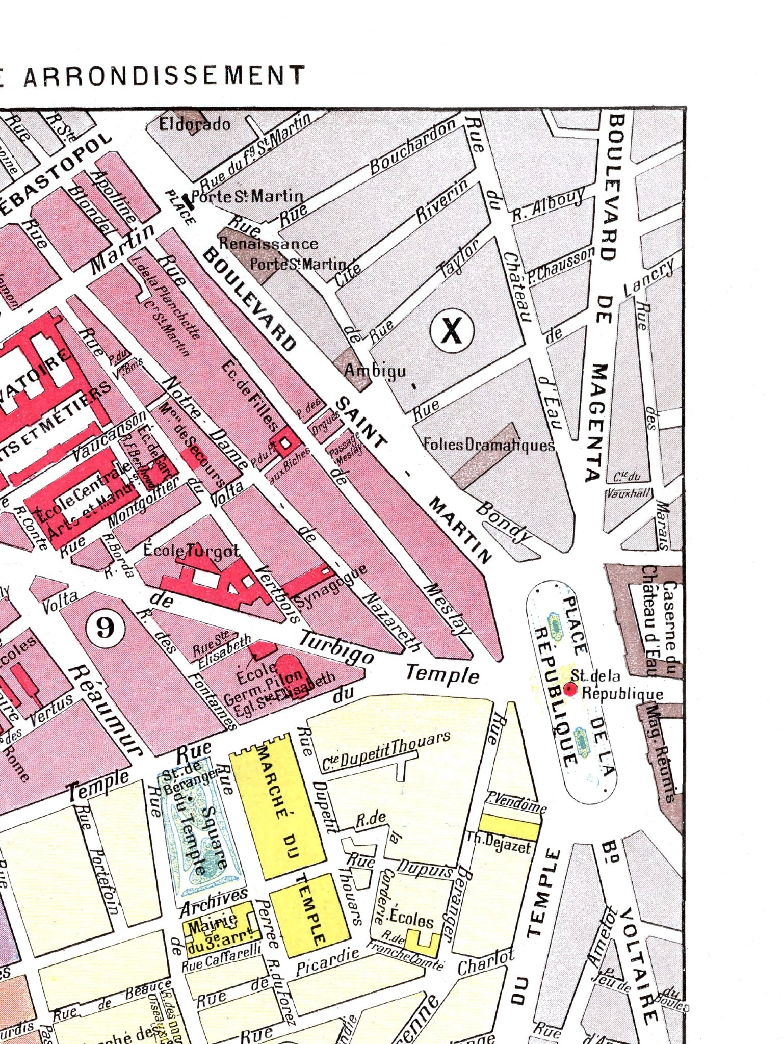Paris | 1900 | 3. Arrondissement | Vintage Map (Kopie)