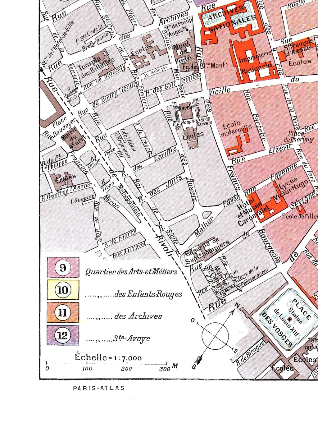 Paris | 1900 | 3. Arrondissement | Vintage Map (Kopie)