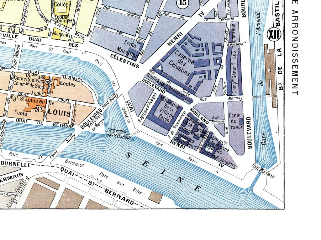 Paris | 1900 | 4th Arrondissement | Vintage Map