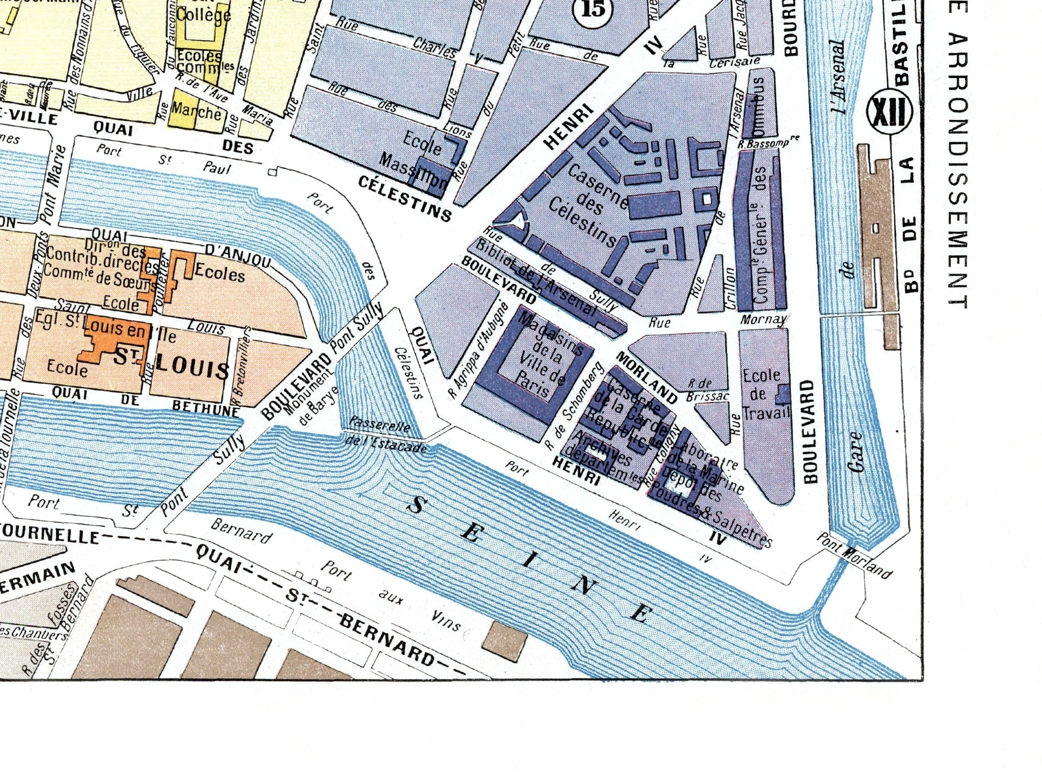 Paris | 1900 | 04. Arrondissement | Vintage Map