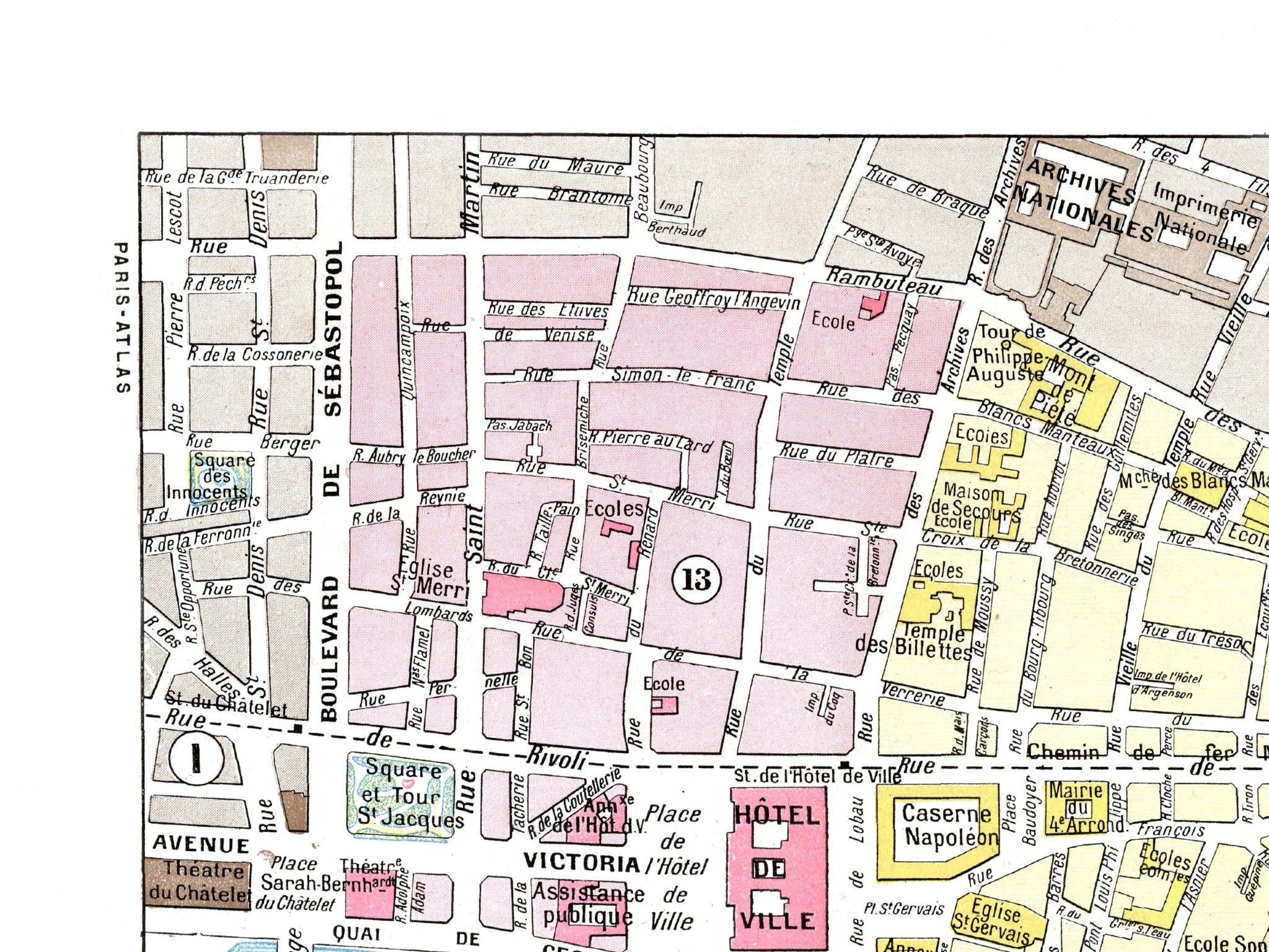 Paris | 1900 | 04. Arrondissement | Vintage Map
