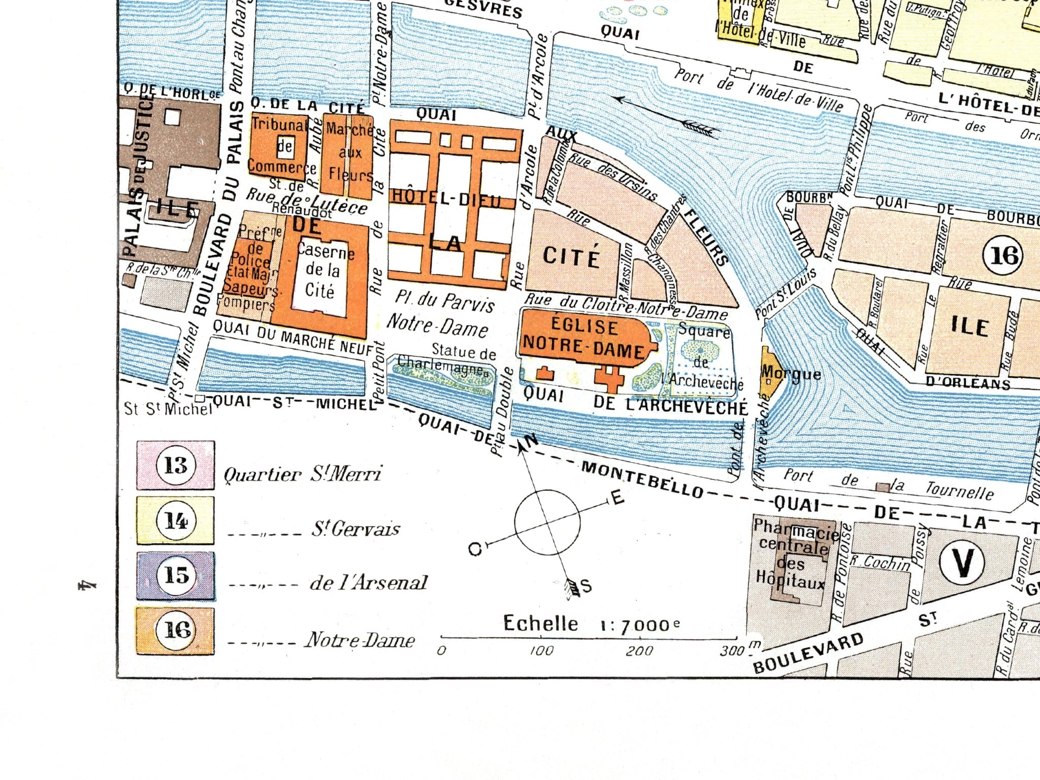 Paris | 1900 | 04. Arrondissement | Vintage Map