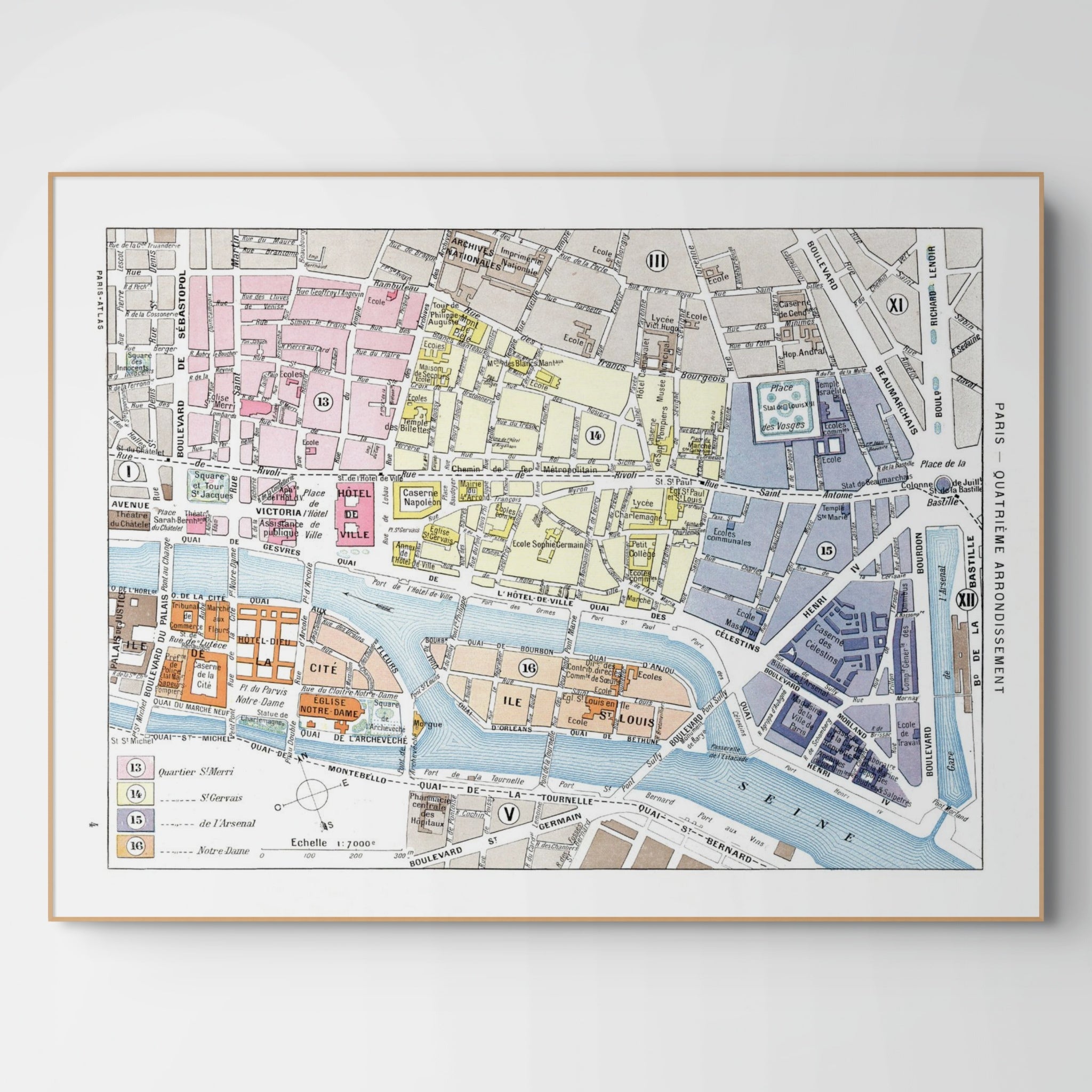 Paris | 1900 | 04. Arrondissement | Vintage Map