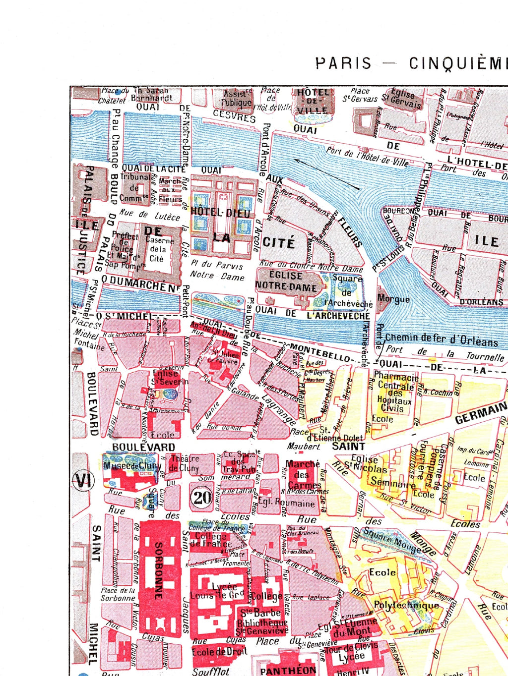 Paris | 1900 | 5th Arrondissement | Vintage Map