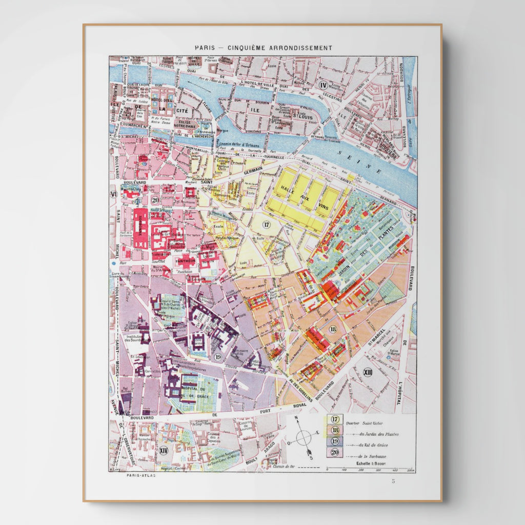 Paris | 1900 | 5th Arrondissement | Vintage Map