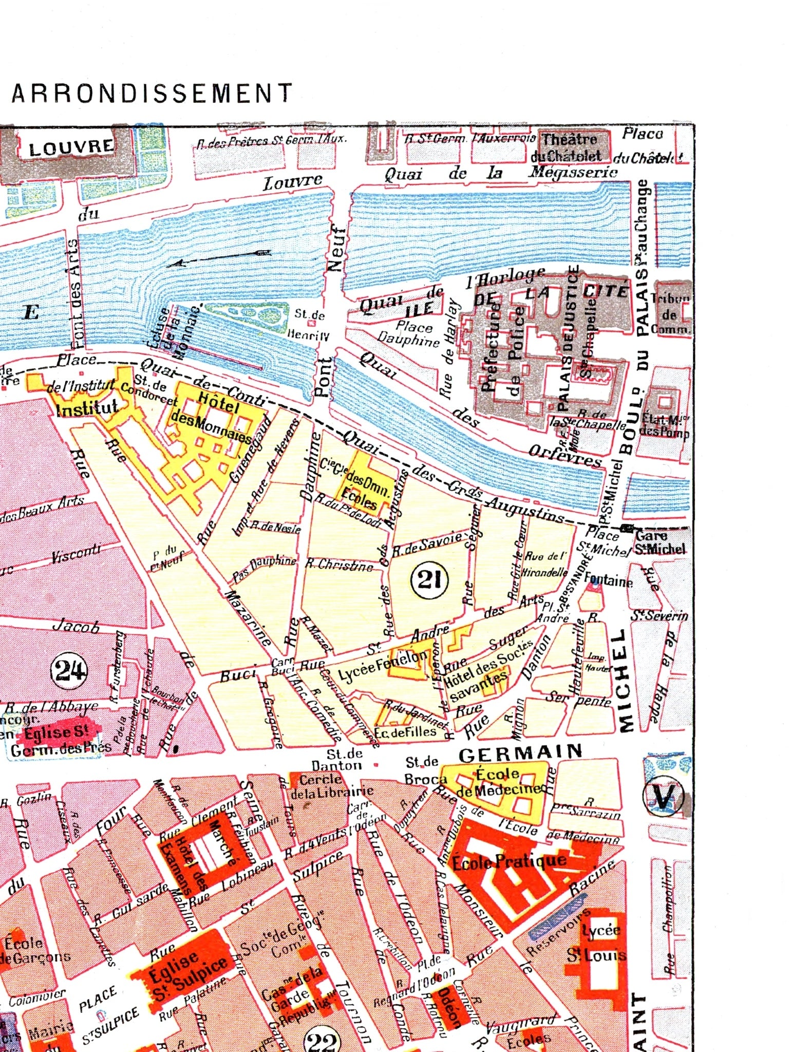 Paris | 1900 | 06. Arrondissement | Vintage Map