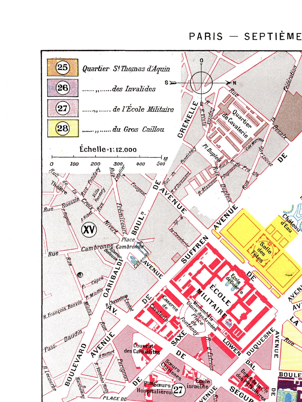 Paris | 1900 | 7th Arrondissement | Vintage Map