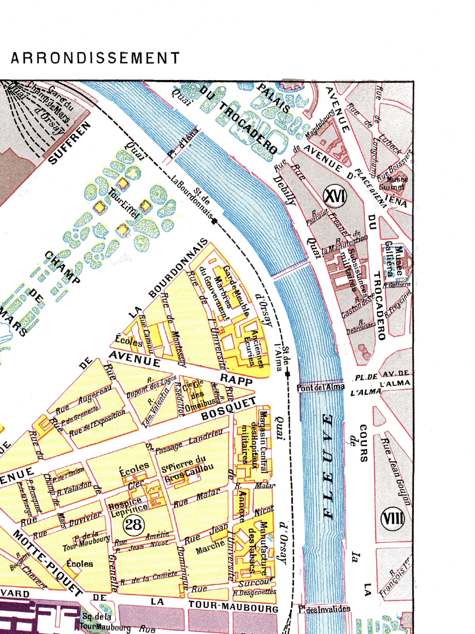 Paris | 1900 | 7th Arrondissement | Vintage Map