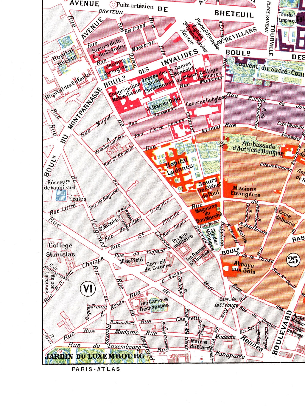 Paris | 1900 | 7th Arrondissement | Vintage Map