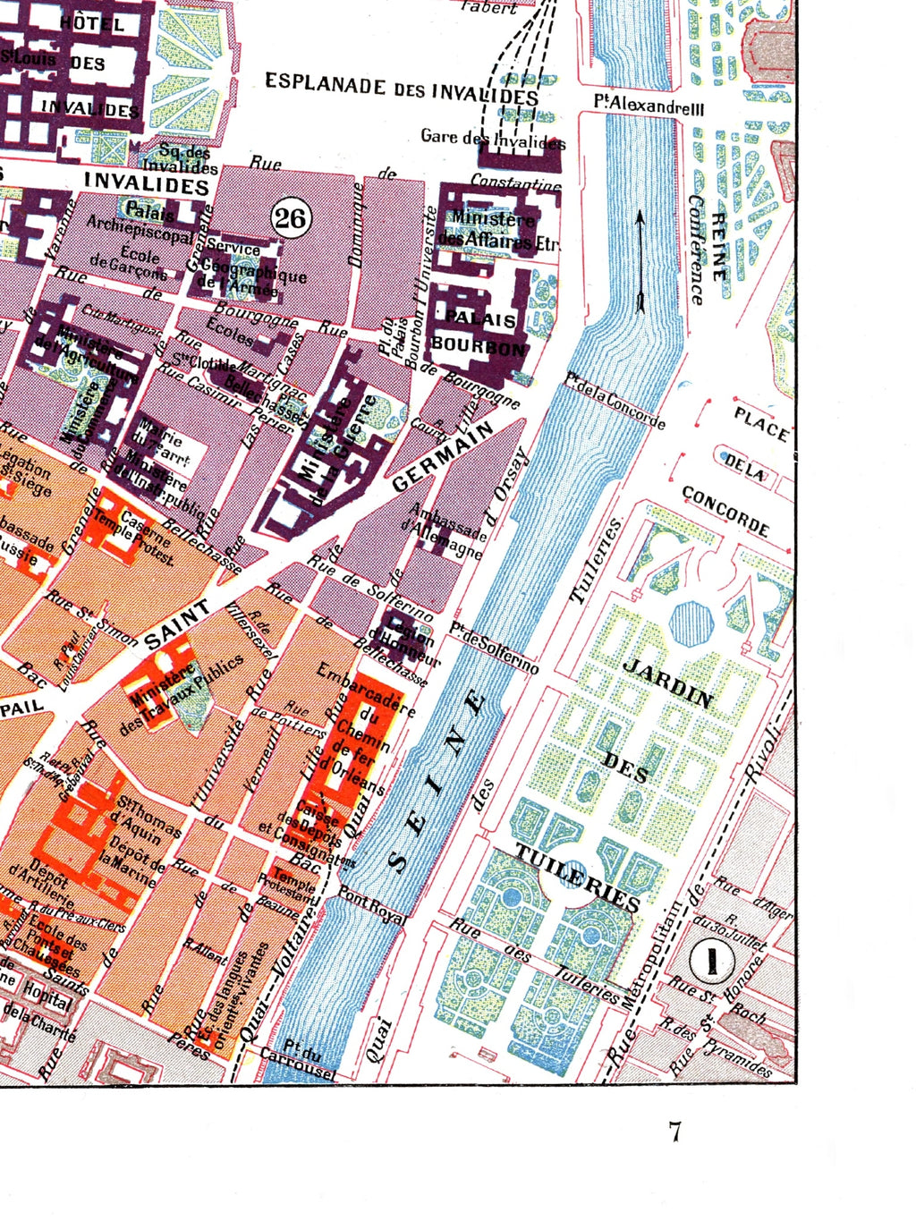 Paris | 1900 | 7th Arrondissement | Vintage Map