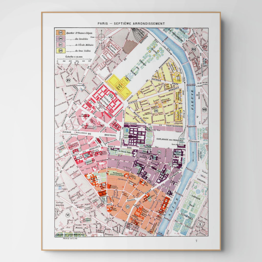 Paris | 1900 | 7th Arrondissement | Vintage Map