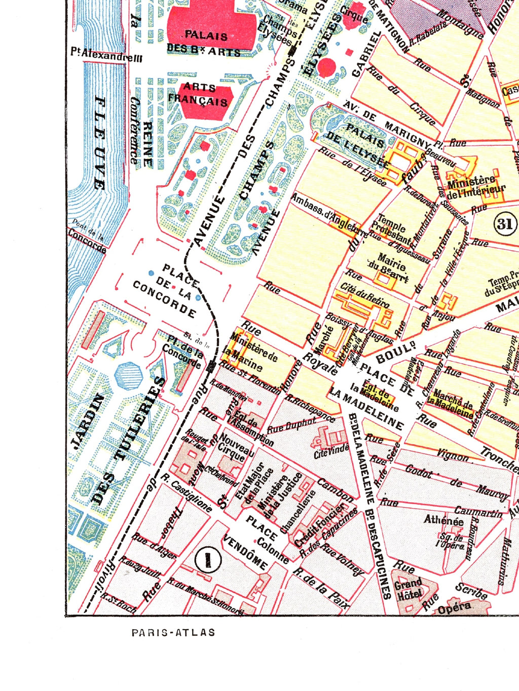 Paris | 1900 | 8th Arrondissement | Vintage Map