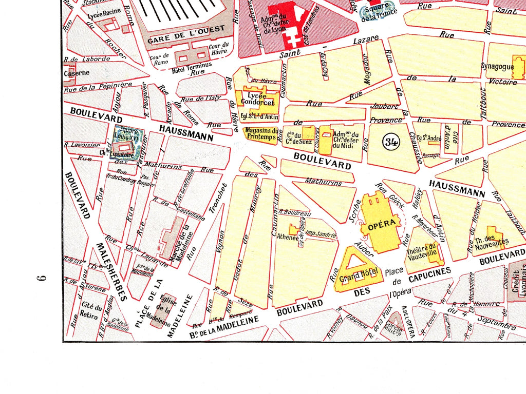 Paris | 1900 | 9th Arrondissement | Vintage Map