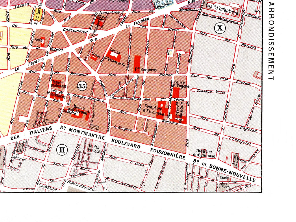 Paris | 1900 | 9th Arrondissement | Vintage Map