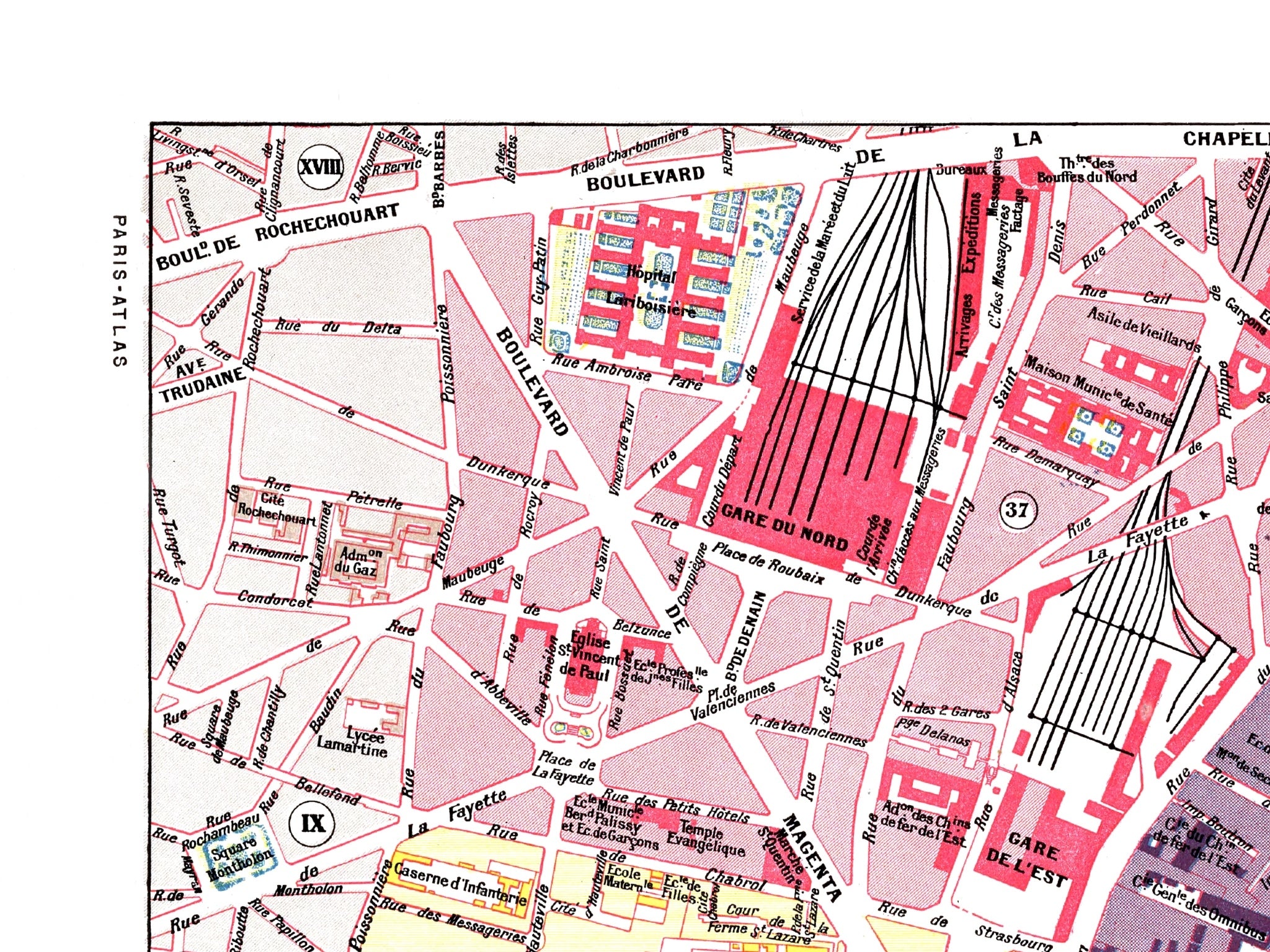 Paris | 1900 | 10. Arrondissement | Vintage Map