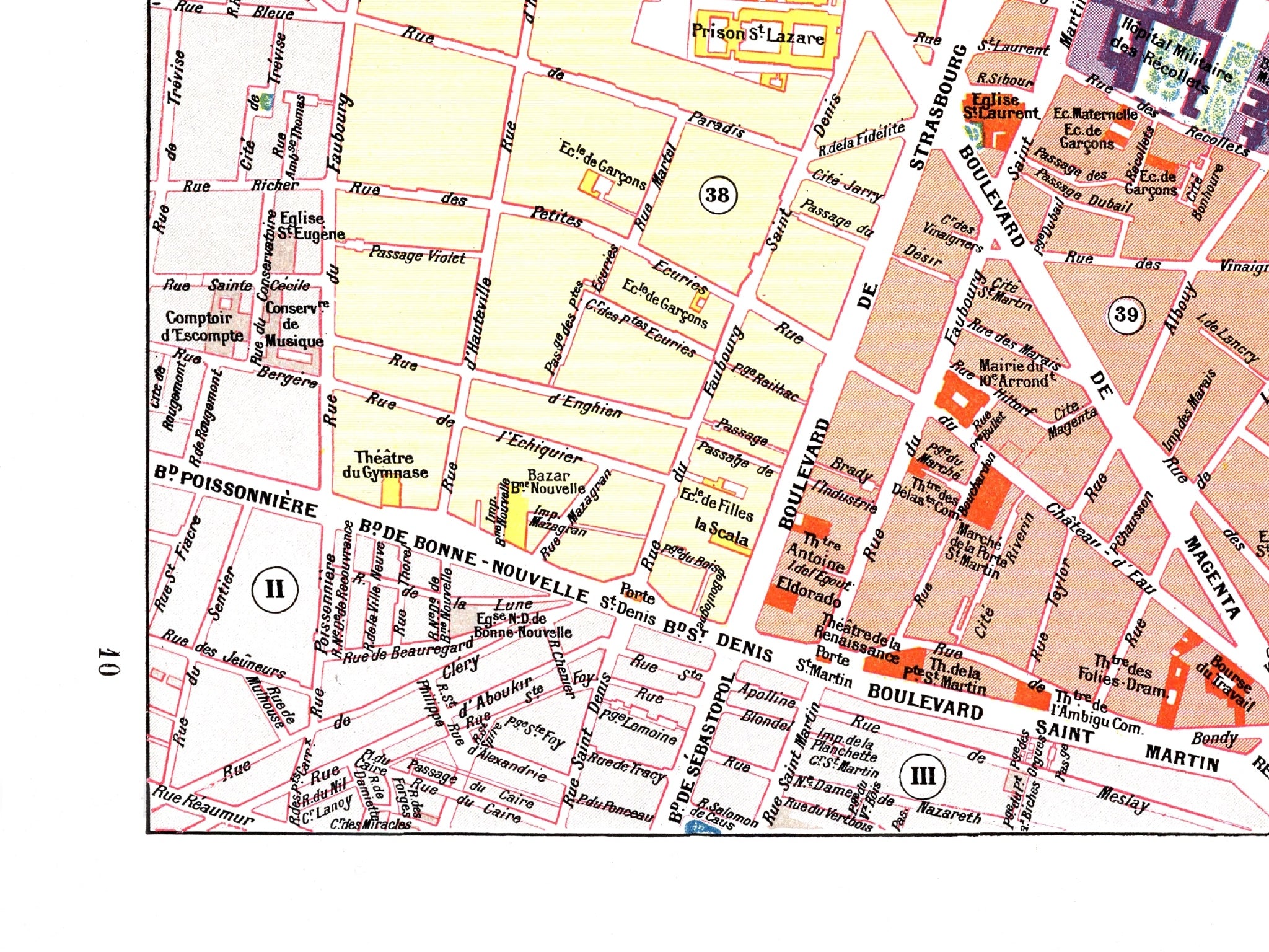 Paris | 1900 | 10. Arrondissement | Vintage Map