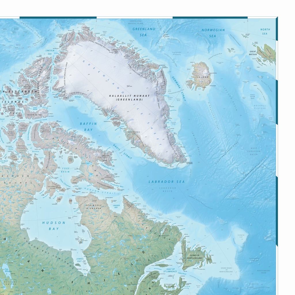 Nordamerika-Karte | 2025 | Giclée-Druck | Physische Karte Nordamerikas