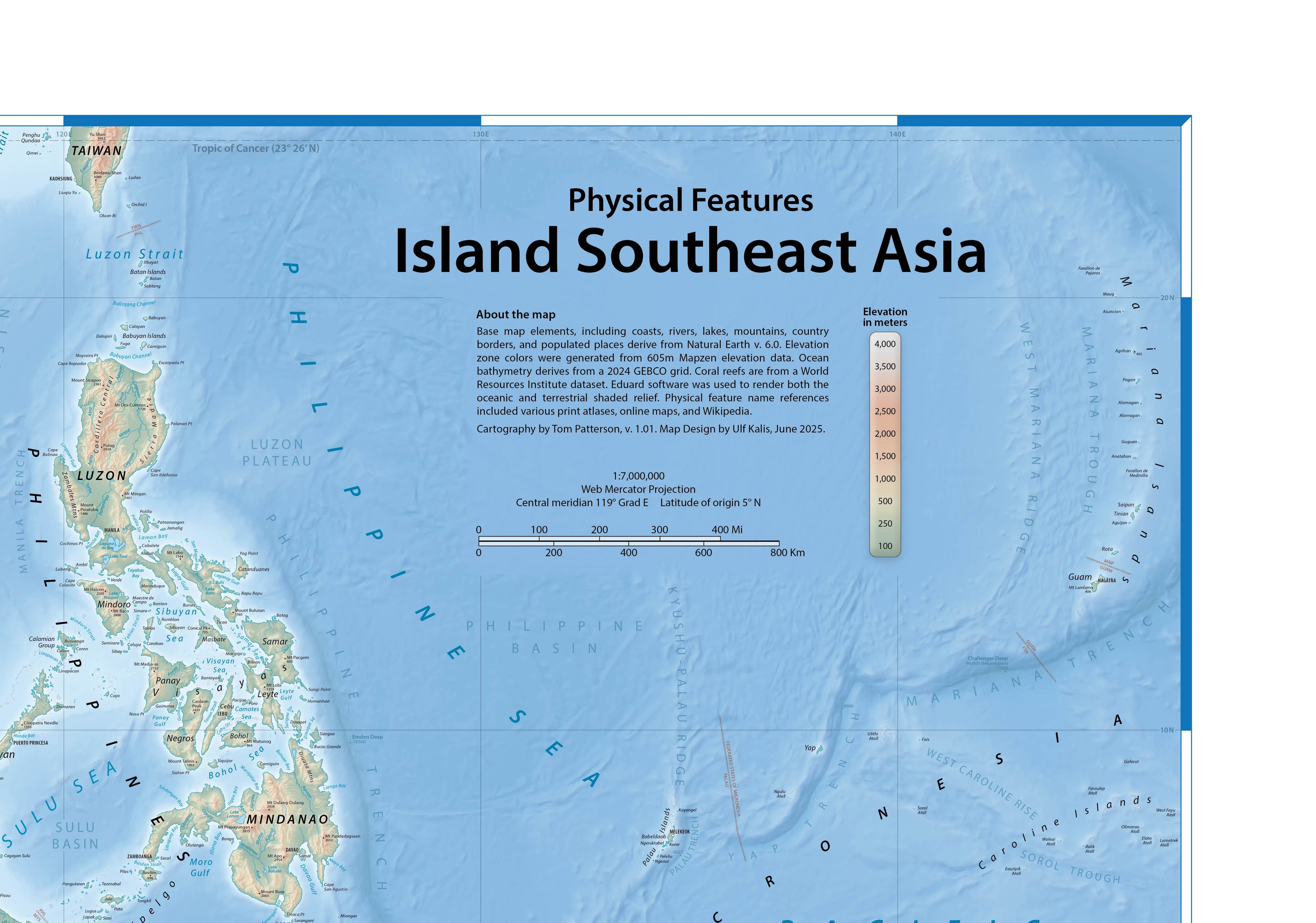 Landkarte der Inseln Südost-Asiens