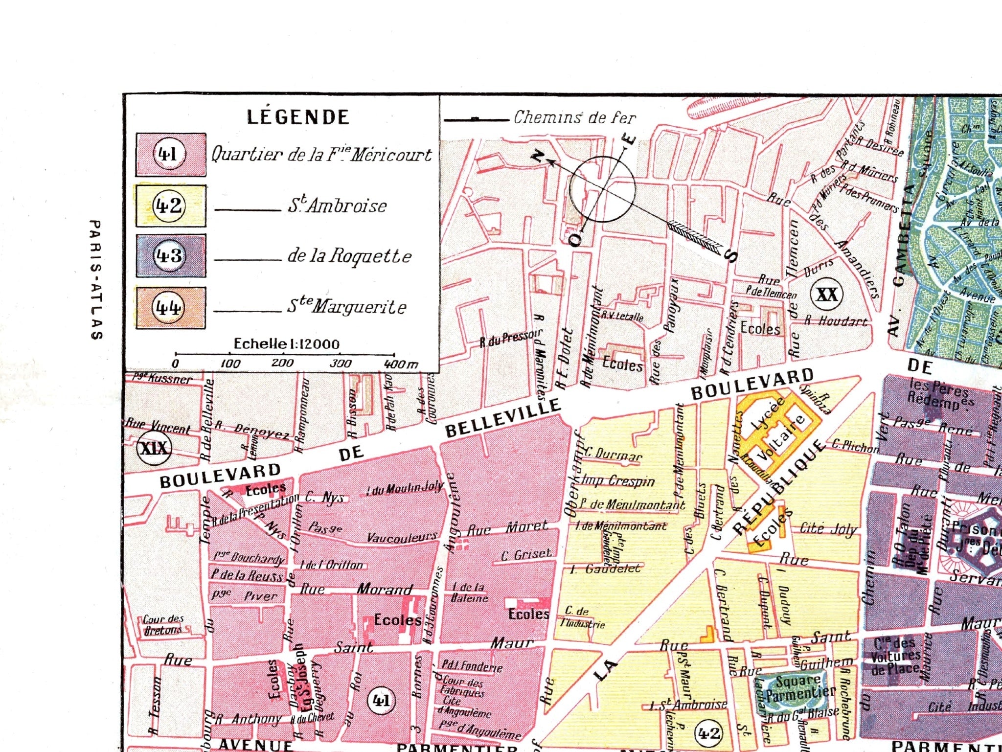 Paris | 1900 | 11. Arrondissement | Vintage Map