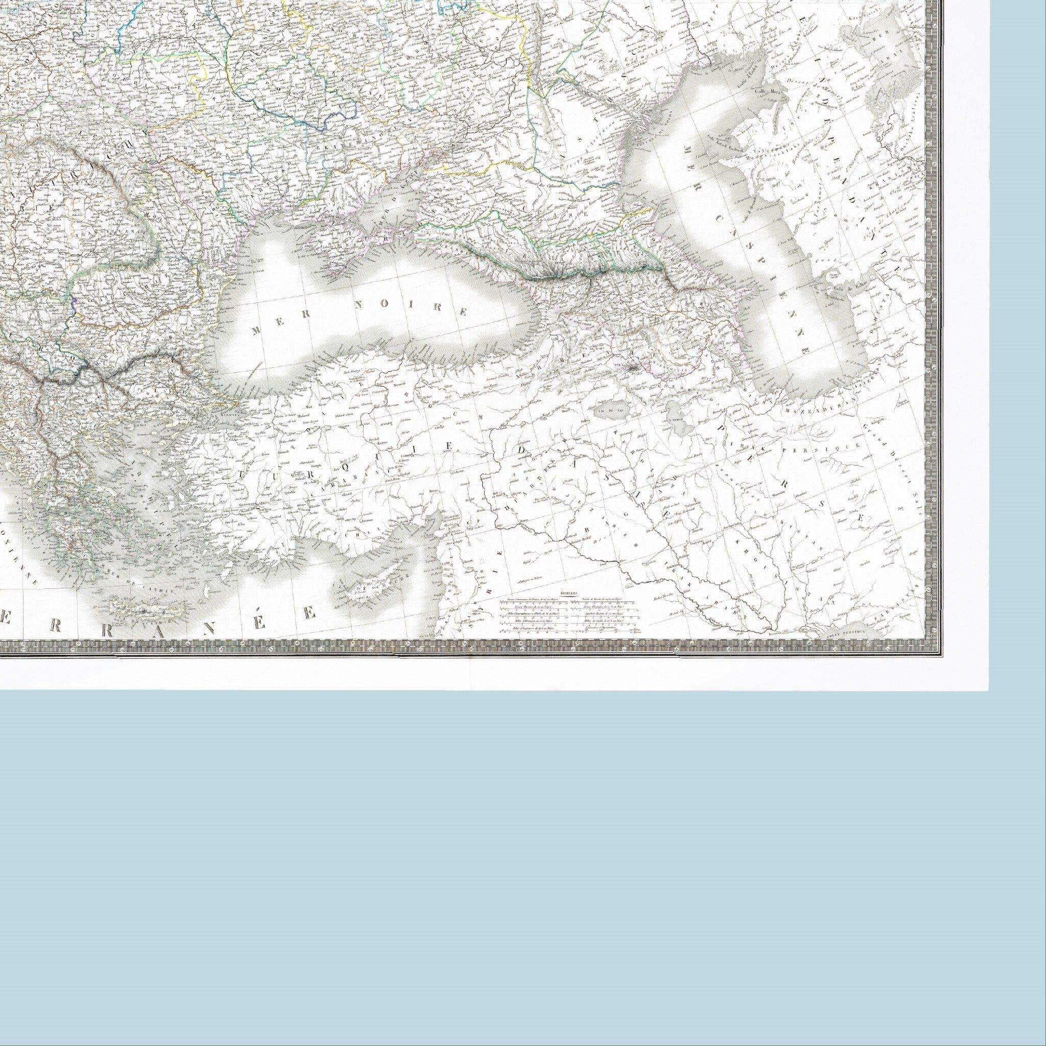 Europa Landkarte | Politische und Physische Landkarte Europas | Historische Kartographie | Giclée-Druck
