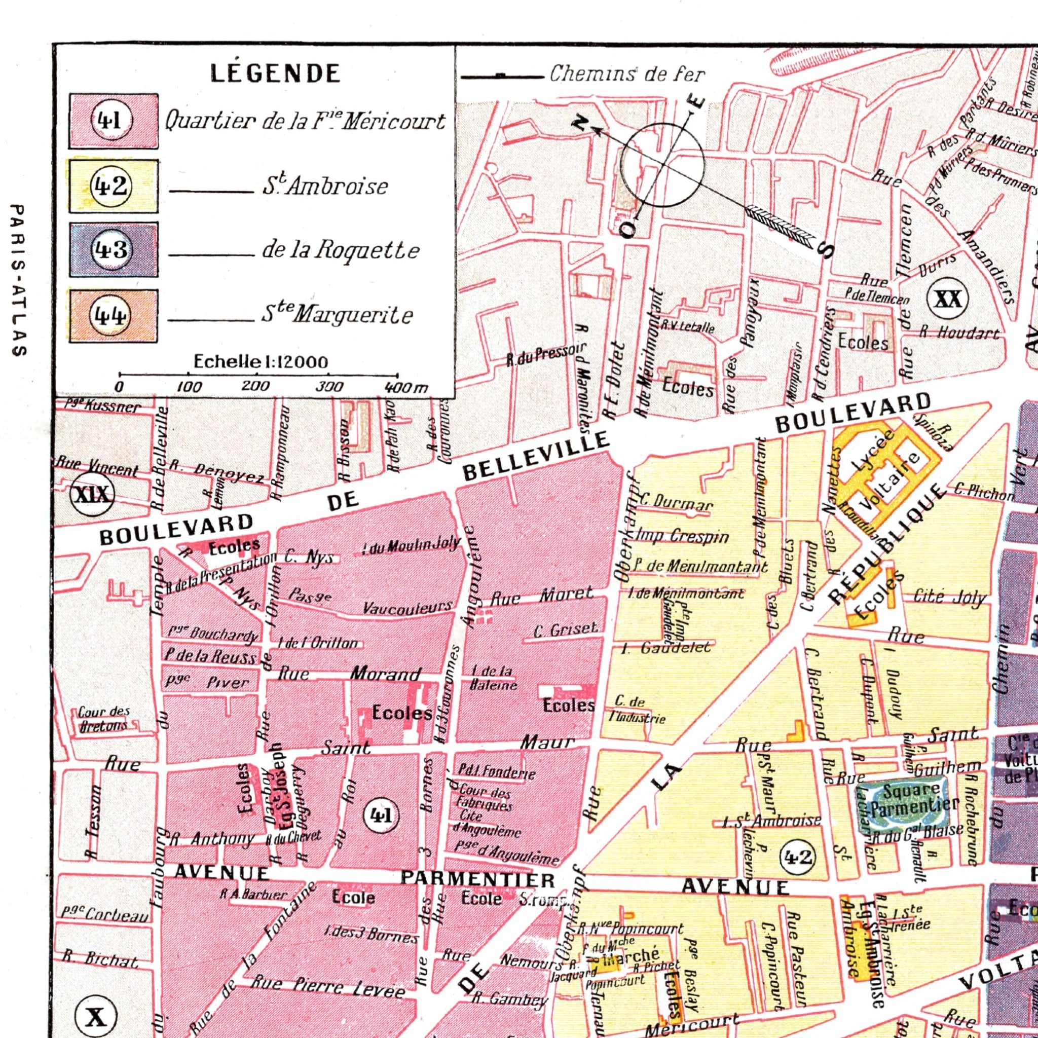 Paris | 1900 | 11. Arrondissement | Vintage Map