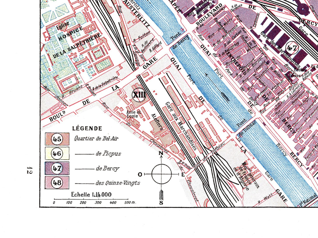 Paris | 1900 | 12. Arrondissement | Vintage Map