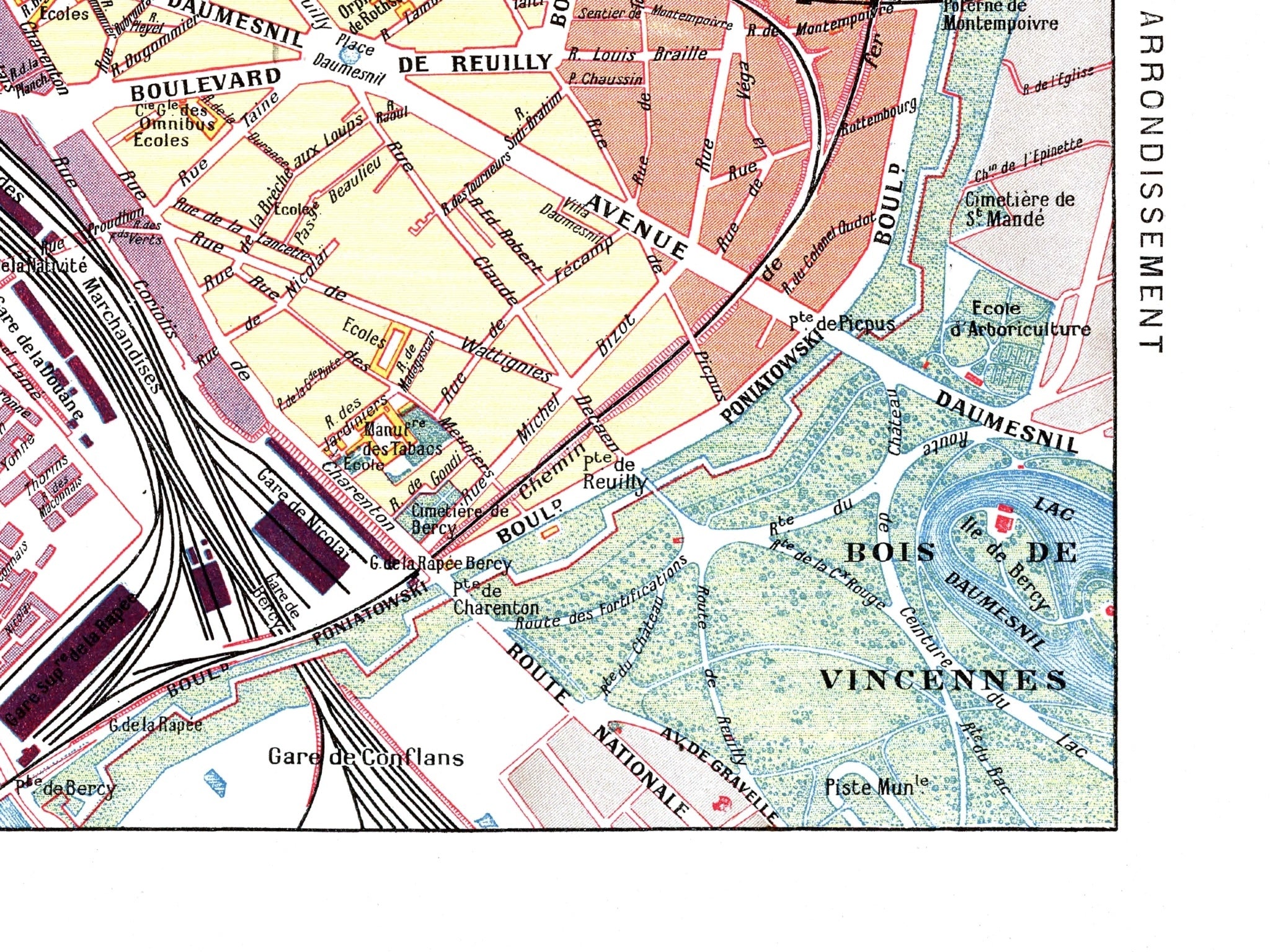 Paris | 1900 | 12. Arrondissement | Vintage Map