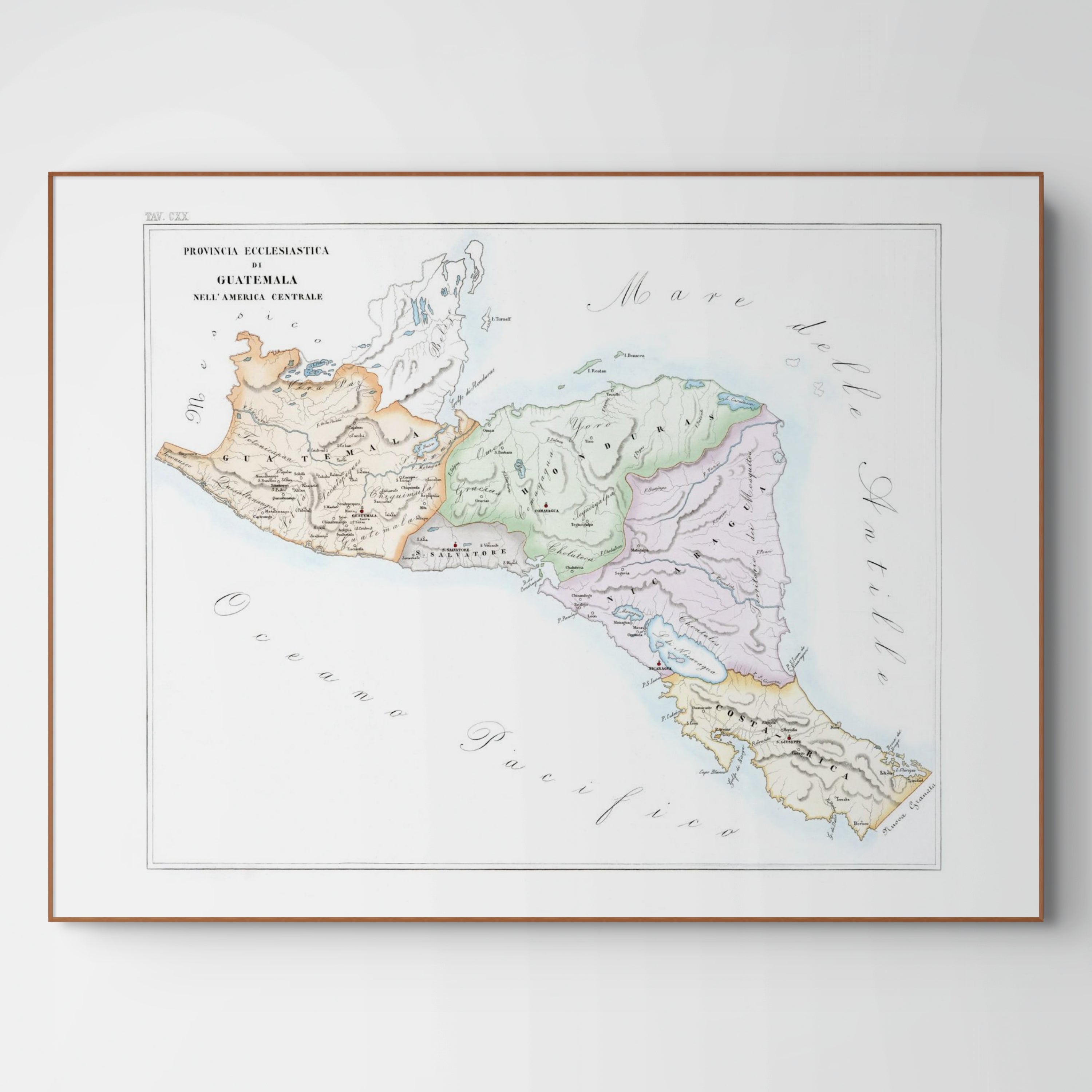 Kirchenatlas | Guatemala | Zentral-Amerika | Vintage Map