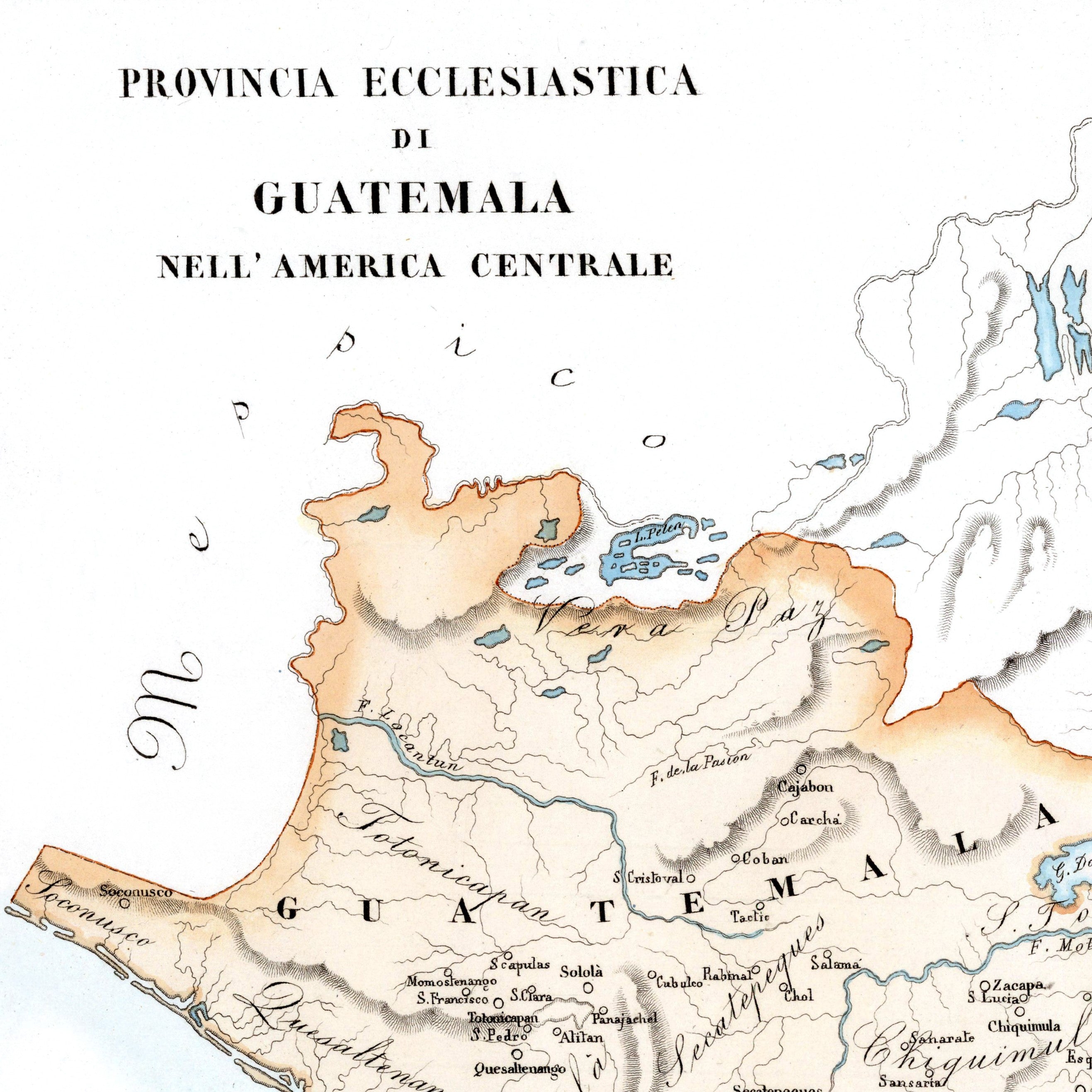 Kirchenatlas | Guatemala | Zentral-Amerika | Vintage Map