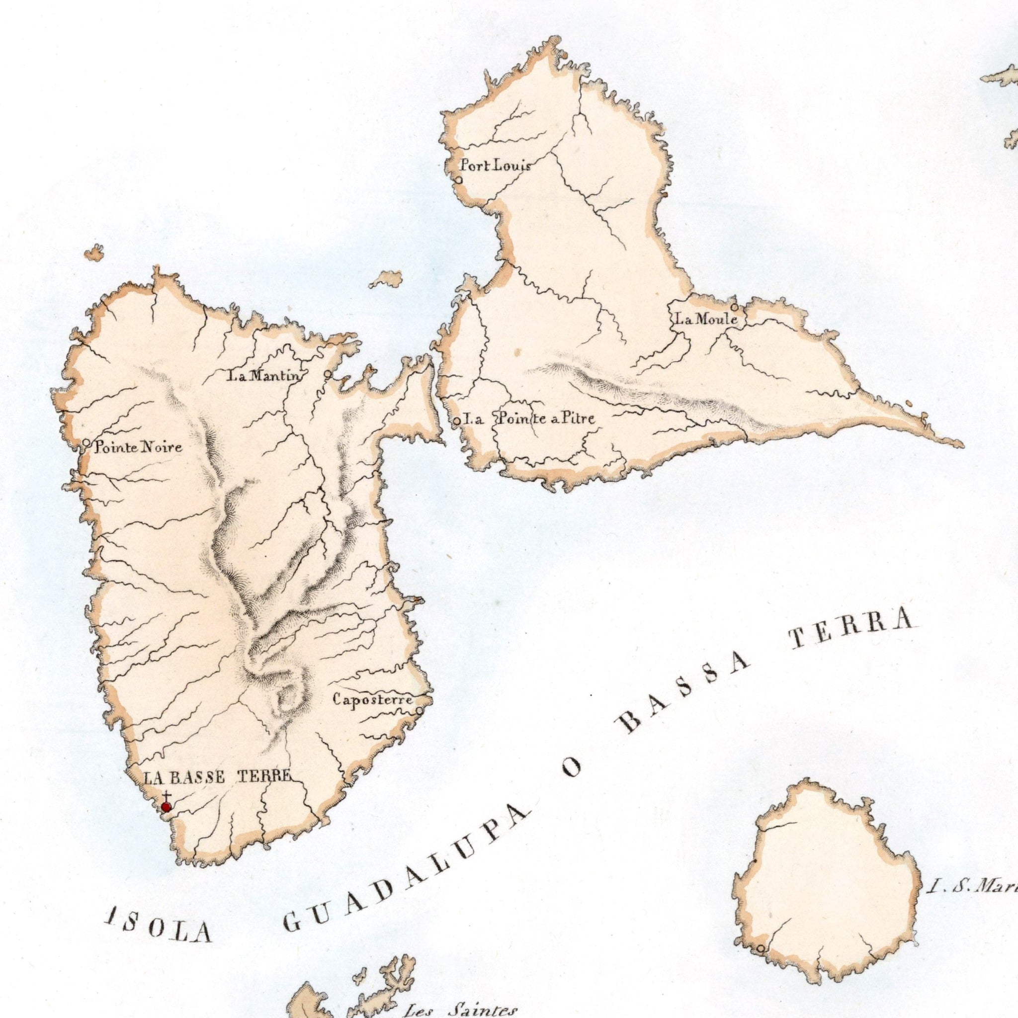 Kirchenatlas | Martinique | Guadeloupe | Vintage Map