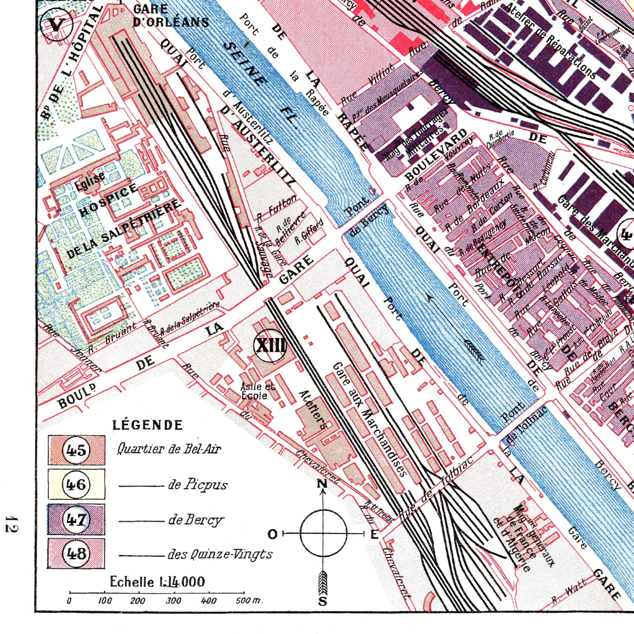 Paris | 1900 | 12. Arrondissement | Vintage Map