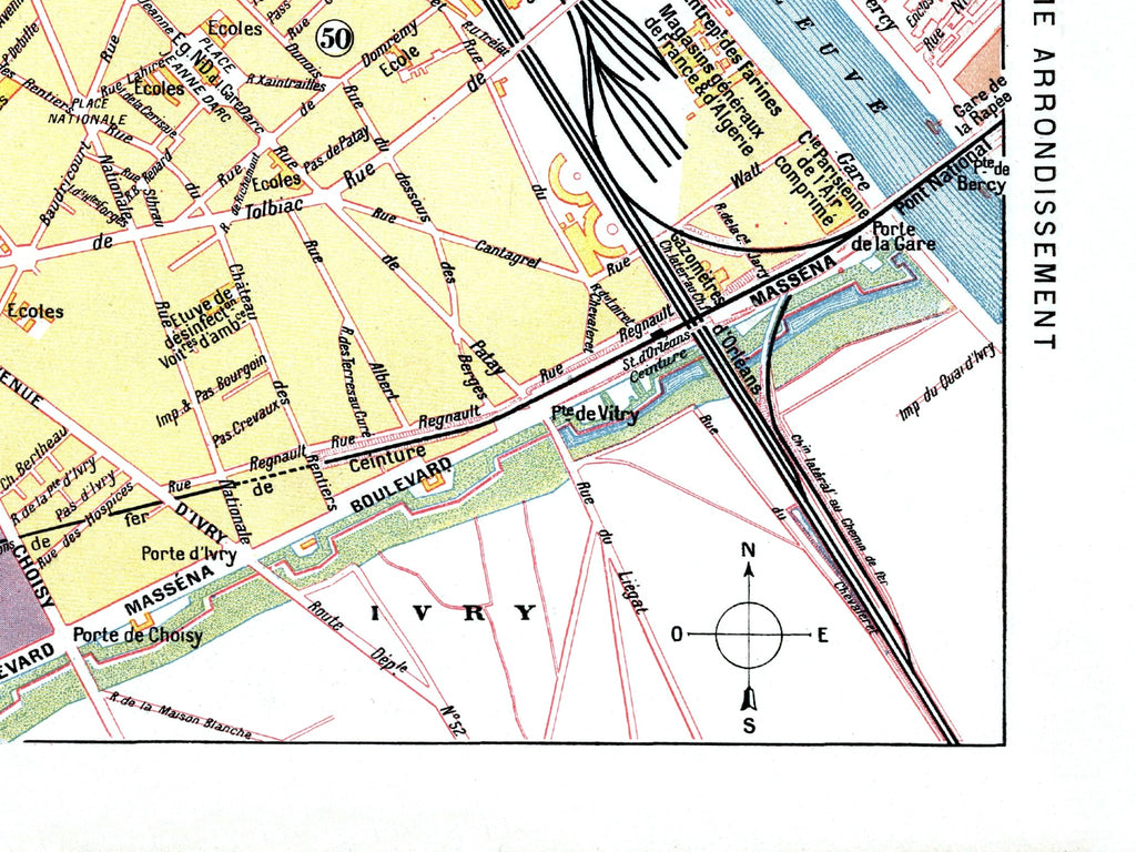 Paris | 1900 | 13. Arrondissement | Vintage Map