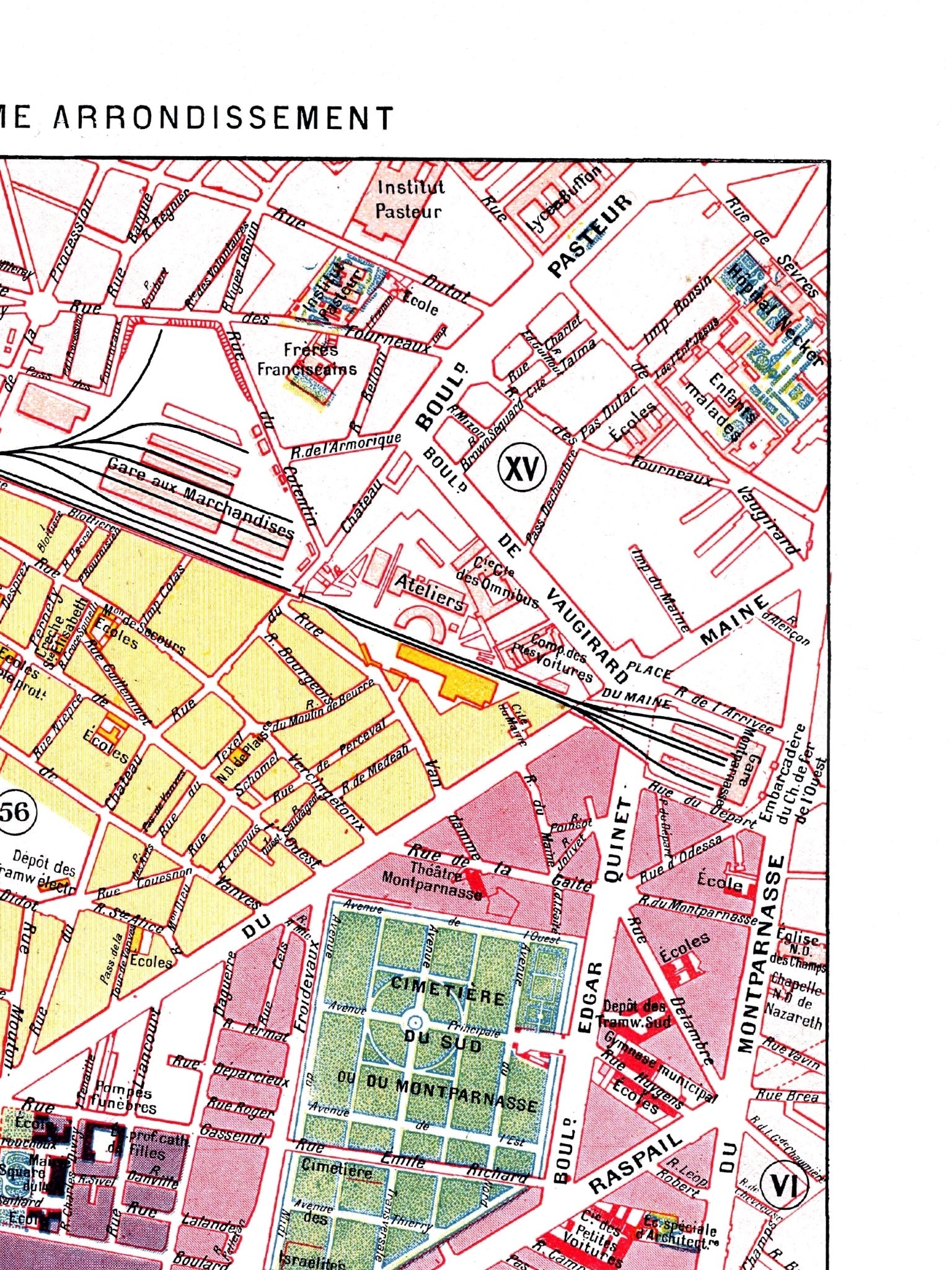 Paris | 1900 | 14. Arrondissement | Vintage Map