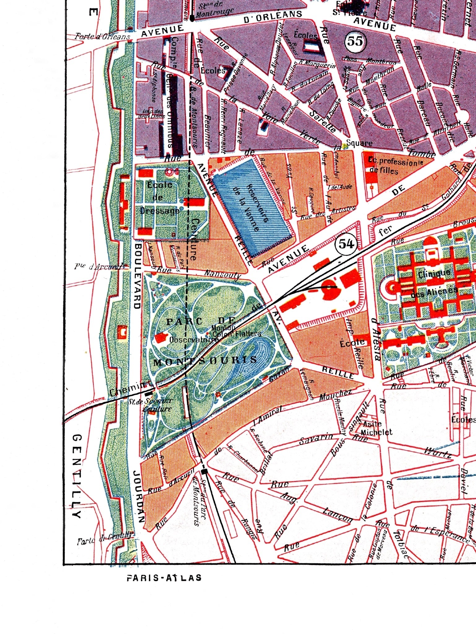 Paris | 1900 | 14. Arrondissement | Vintage Map