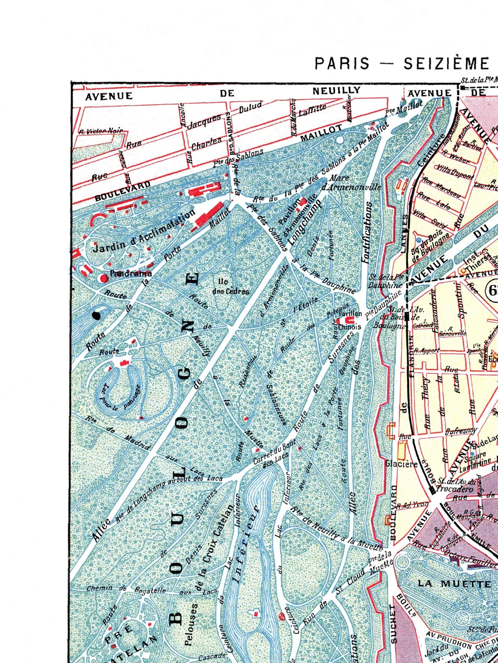 Paris | 1900 | 16. Arrondissement | Vintage Map